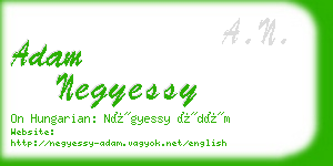 adam negyessy business card